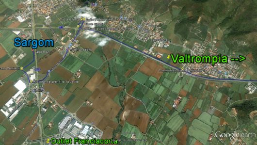 Indicazioni per arrivare in Sargom dalla Valtrompia