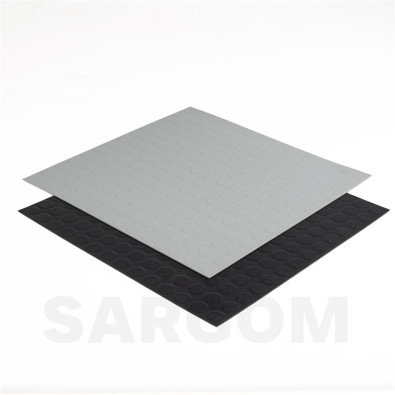 Round studded tiles